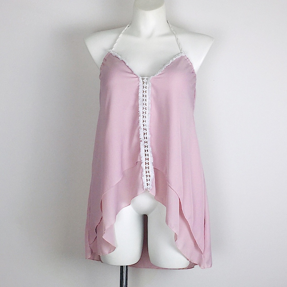 Beautiful pink women’s long camisole